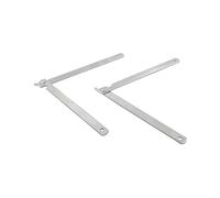 Aracombie 2 Packs Lid Support Hinge Soft Close, Rotatable Folding Lid Stay Hinge Heavy Duty,Stainless Steel Lid Support Bracket for Drop Front Desk Cupboard Cabinet