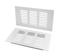 Aracombie 2 Pcs Air Vent Grille Cover, 6 x 3 Inch / 150 x 80mm Silver Rectangle Vent Cover, Stainless Steel Grill Cover for Ceiling, Wall, Cabinet, Cupboard Wardrobe Ventilation