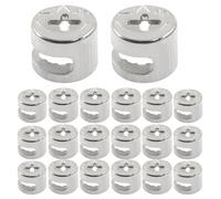 Aracombie 20pcs Furniture Cam Lock Connectors, 15 x 12mm Cam Lock Fittings for Cabinet/Drawer/Wardrobe, Secure Joining System for DIY Furniture Assembly, Silver