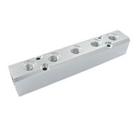 Aracombie 5 Way 7 Port Air Compressor Manifold Block, Aluminum Air Hose Inline Manifold Block Splitter, 1/2 Inch NPT Threads, 30 x 30mm Medium Flow
