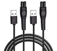 Aradoea 2PCS 5V Shaver USB Charging Cable for Philips QP2724, QP2734, QP2834, QP4631, QP1324, MG5910, MG5920, MG7910, PQ888, PQ889, 2400, 3600, BT3238, X5005, X5006 OneBlade Power Cord