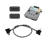 Aradoea 30CM Type-C to Micro USB Cable for DJI Remote Controller - USB C Charging Data Wire for Mavic Air Mini Pro Spark (Black)