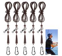 Aradoea 5PCS Pre Rigged Rig Tube Tied Carp Fishing Zig Rigs, Helicopter Set up Anti Tangle Leaders Eady Action Leadcore Leaders for Tackle Weedy Silty Bottom Outdoor for Fishing Discreet Gravel Brown