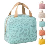 Arae Lunch Bag Women Men - Reusable Leakproof Cooler Tote | 4L Insulated Thermal Lunchbox for Office, Gym, Beach & Travel, Ink Pattern Blue