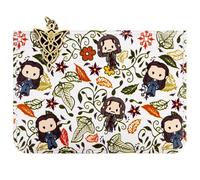Aragorn & Arwen Lord of The Rings White Tree Gondor Purse Zipper Coin Pocket, ID & Card Holder, White