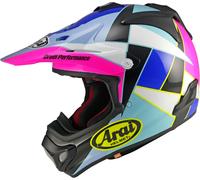 Arai MX-V EVO Peak, motocross helmet M Pink/Blue/Black/White