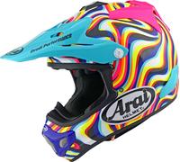 Arai MX-V EVO Stream, motocross helmet S Neon-Yellow/Neon-Pink/Turquoise/White