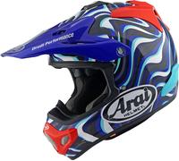 Arai MX-V EVO Stream, motocross helmet XL Dark Blue/Turquoise/White/Red