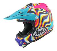 Arai MX-V EVO Stream, motocross helmet L Neon-Yellow/Neon-Pink/Turquoise/White