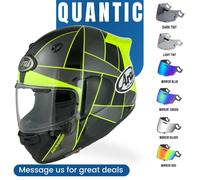 Arai Quantic Peak Yellow Motorbike Motorcycle Helmet
