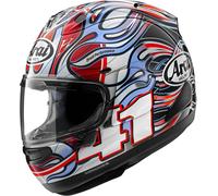 Arai RX-7V Evo Haga WSBK Helmet, black-white-red-green, size M for Men