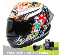 Arai RX-7V Evo Nakagami GP2 Motorcycle Motorbike Road Race Helmet & Free Dark Vi