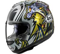 Arai RX-7V Evo Nakasuga 4 Helmet, white-blue-yellow, size M for Men