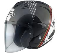 Arai SZ-R EVO Temu Jet Helmet, black-white-red, size L for Men