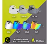 Arai VAS-V Max Vision Motorcycle Visors-with Browvents (RX-7V/EVO, Quantic, QV P