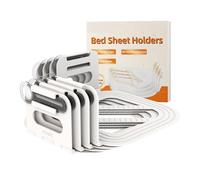 ARAINY Lock Sheet Holder Set, 2025 New Update Heavy Duty Bed Sheet Holder Straps, Non-Slip Holders Keep Sheets Tight,Corner Fitted Sheet Straps Easy Installation Fit All Mattress Size