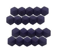 Arakierst 40pcs Silicone Hexagon Beads 14mm 17mm Twilight Purple Color Silicone Octagonal Pearl Accessory Kit for Keychain Making Bracelet Necklace Handmade Crafts