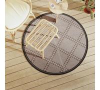 Arakil Outdoor Rug, Brown, Diameter 120 cm, Polypropylene, Reversible, UV-Resistant, Weatherproof and Easy to Clean, Ideal as a Balcony Rug, Patio Rug, Camping Rug or Picnic Blanket