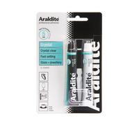 Araldite Crystal Clear Epoxy Adhesive 2 X 15Ml Tubes (2 Packs) - Strong 2-Part Glue For Glass, Jewellery & Ceramics