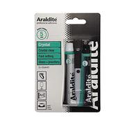 Araldite Crystal Epoxy Adhesive/Two Component Waterproof Epoxy Adhesive Transparent 2x15 ml in Hose Set Glass Gemstones Porcelain Ceramic Leather Wood Various Metals and Plastics