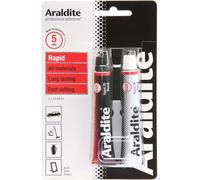 Araldite Rapid Epoxy - Adhesive Glue Tube - Strong Fast Setting - Multi Material - For Metal, Wood, Ceramic, Glass, Plastic & Masonry - DIY Repair - 2x15ml