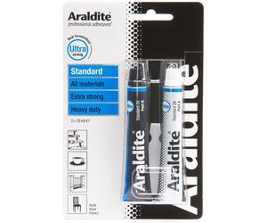 Araldite Strong Epoxy Glues Standard Rapid Metal Crystal Clear 2 Part Glue Tube