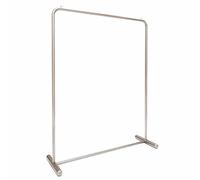 ARALEL Garment rack Silver Stainless Steel Clothes Rail Freestanding Clothing Rack For Bedroom Home Office Indoor Large Capacity Hanger Easy To Assemble Single Rod Coat Rack(Size:120X40X150CM)