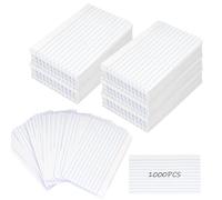 Aramanara 1000 Pcs Index Cards, Ruled Cue Card, Blank Flash Card, 12.5 x 7.6 cm Lined Revision Cards for School, Office, Study Record(White)