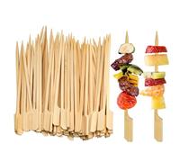 Aramanara 1200 Pcs 12 cm Bamboo Paddle Pick Skewers, Wooden Barbecue Skewers, Flat Burger Sticks for Kebabs Cocktails Fruits Appetizers Sandwich Buffet Party