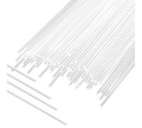 Aramanara 200 Pcs 20.3 cm Acrylic Cake Topper Sticks, Clear Round Cake Pop Rods, Reusable Lollipop Sticks for DIY Candy Dessert Chocolate(3mm Diameter)