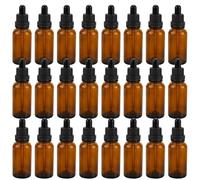 Aramanara 24 pcs Amber Glass Dropper Bottles 60 ml Pipette Dropper Bottle, Refillable 2 oz Glass Sample Drop Bottle for Essential Oils Liquids Aromatherapy Lab