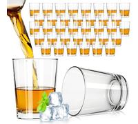 Aramanara 25 ml Shot Glasses Set of 36, Clear Heavy Base Shot Cups, Small Reusable Shot Glasses for Cocktail Whisky Vodka Spirits Alcohol Tequila Expresso, Round Shot Glass for Home Bars Party