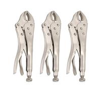 Aramanara 3 Pcs 10 Inch Heavy Duty Mole Grips, Adjustable Locking Pliers | Metal Vise Grip Plier, 250 mm Curved Jaw Locking Pliers Grips for Clamping, Fastening, Welding