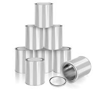 Aramanara 8 Pcs 1 Litre Empty Paint Tins with Lid, Unlined Paint Metal Painting Cans, Paint Storage Containers for Arts and Crafts DIY Projects