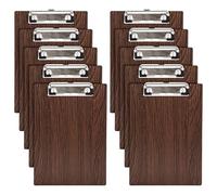 Aramanara10 Pack A5 Clipboards, Wooden Clipboards, Hardboard Clip Boards with Low Profile Clip and Hanging Hole for Office Memo Document