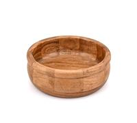 ARAMBH Acacia Wood Decorative Bowl - Handcrafted Natural Finish Wooden Centerpiece for Coffee Table, Entryway, Kitchen & Dining Room Décor (20.32cm x 20.32cm x 7.62cm)