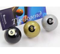 Aramith Exclusive 2" Premier BLACK, SILVER & GOLDEN 8 BALL Single Pool Cue Ball