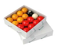 Aramith Pool Balls 50.8 mm - 7 Yellow, 7 Red, 1 Black, 1 White (47 mm) - All Ages