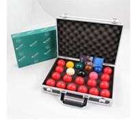 Aramith PREMIER 2 1/16 Inch 22 Snooker Ball Set & Sturdy Aluminium Carrying Case