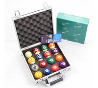 Aramith PREMIER 2" Spots and Stripes SILVER 8 BALL EDITION Pool Balls & Carry Case