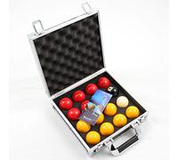 Aramith PREMIER Red & Yellow 2 Inch Pool Balls & Sturdy Carrying Case