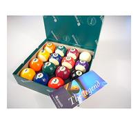 Aramith Premier Spots-Stripes 2 1/16" Pool Balls with 1 7/8" White