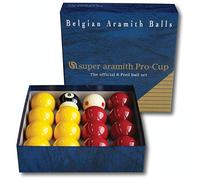Aramith Pro Cup Red and Yellow 2" Inch Pool Ball Set - Tournament Quality Ball Set