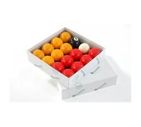 Aramith Red and Yellow League Pool Balls - 2 inch Diameter Pool Balls with 1 7/8 inch Cue Ball