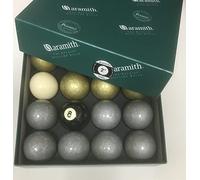Aramith Special: 2" UK Pub Premier Tournament Pool Set - Silver & Gold, Number 8 & 1 7/8" Cue Ball