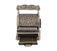 Aramox 1:12 Mini Cash Register Model Portable Educational Safe Toy for Kids Great Dollhouse Scene Use