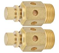 Aramox 1/2in Male Thread, Easy Installation, Impact Resistant Brass Air Muffler, Excellent Noise Reduction for Pneumatic Muffler with High, Suitable for Limited Space and Dry