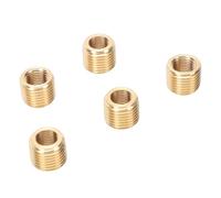 Aramox 1/4" Male to 1/8" Female Brass Reducer Bushing, 5-Pack NPT Threaded Pipe Fitting Heavy Duty Brass Reducing Adapter for Plumbing, Automotive Applications