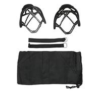 Aramox 1 Pair Ice Cleats for Snow and Ice, Spring Crampon Shoe Covers with Rubber Straps, Non-Slip Traction for Elderly and Pedestrians (M)