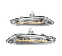 Aramox 1 Pair LED Car Signal Light, Dynamic Flowing Light Turn Indicator Side Marker Light for E90 E91 E92 E93 E60 E87 E82 E46(White)